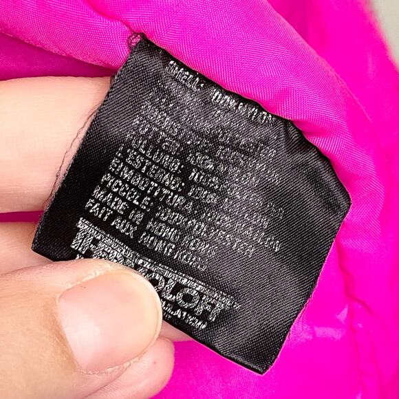 VINTAGE Tyrolia Head Jacket Wome S Fuschia Pink Full Zip Ski Bomber Buckle Retro - Picture 10 of 10